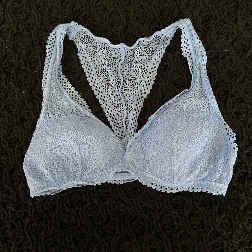 Victoria’s Secret Blue Lace Bralette Size XS
